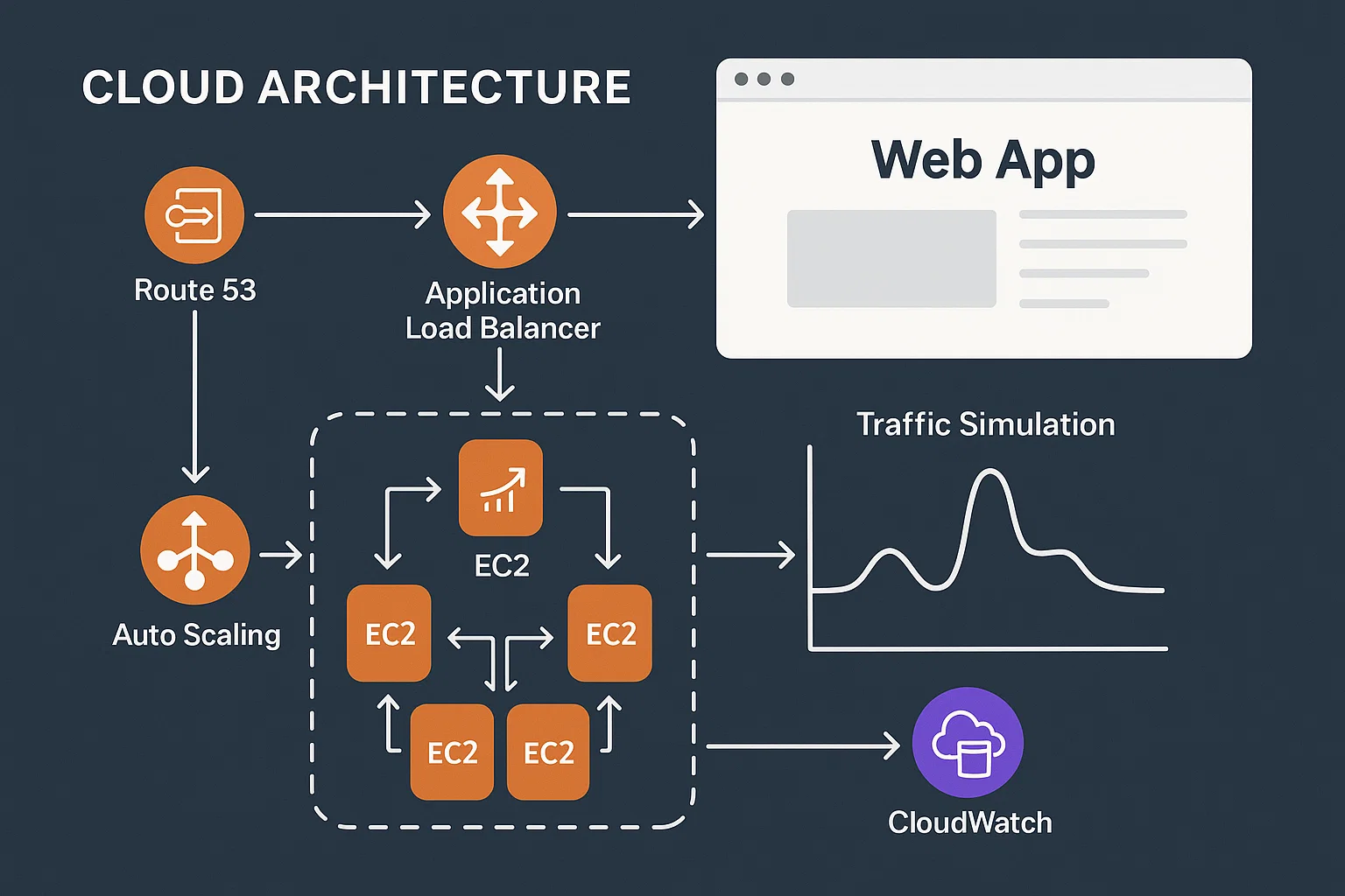 Deploying a Scalable Web Application on AWS Using EC2, Load Balancer, and Auto Scaling