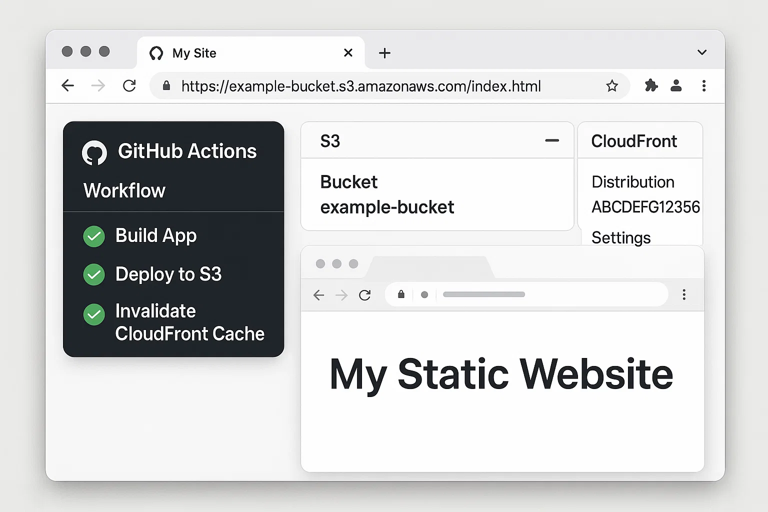 Automated CI/CD Pipeline for Cloud Deployment Using GitHub Actions and AWS S3 + CloudFront