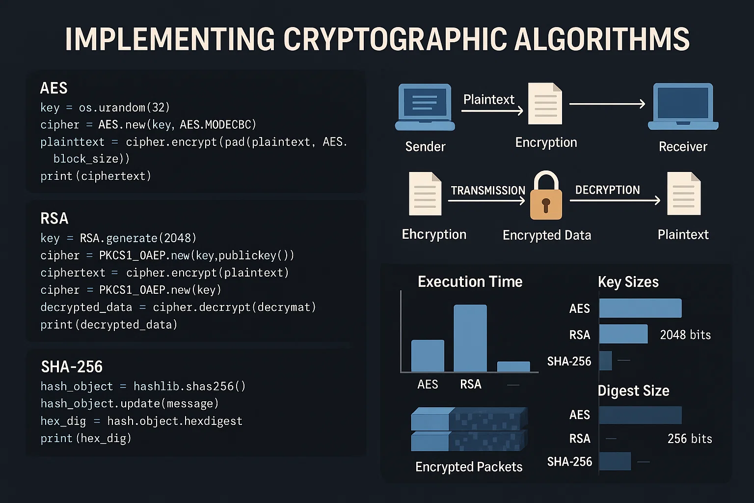 Cryptography Algorithms and Practical Implementation