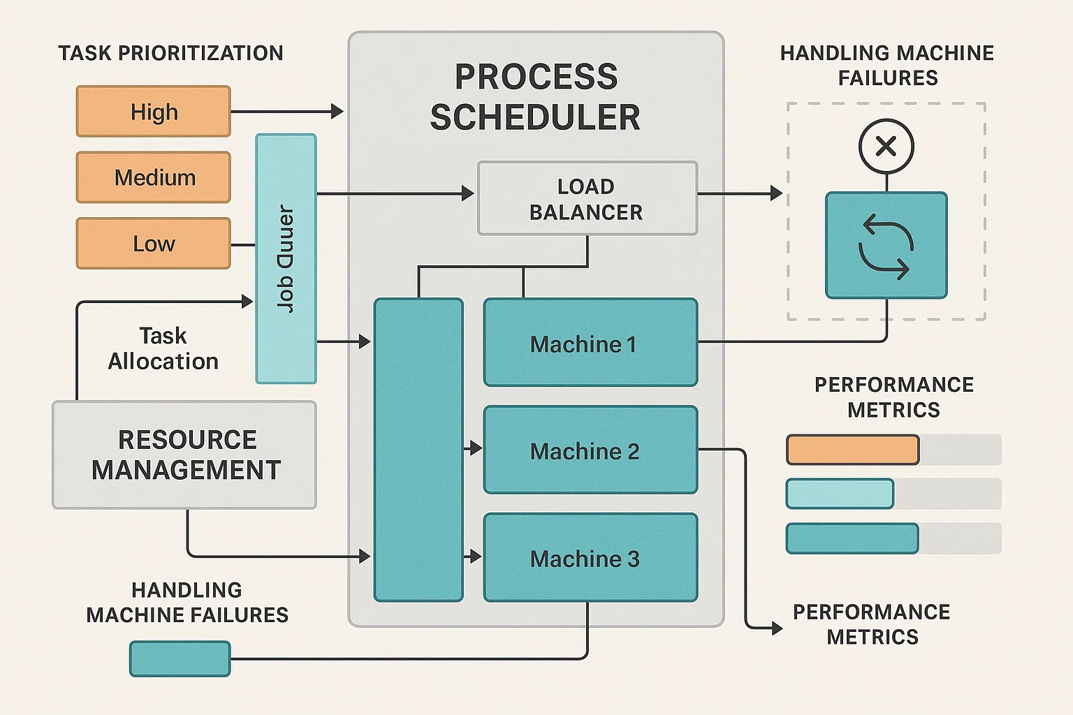 Designing and Simulating a Distributed Process Scheduler