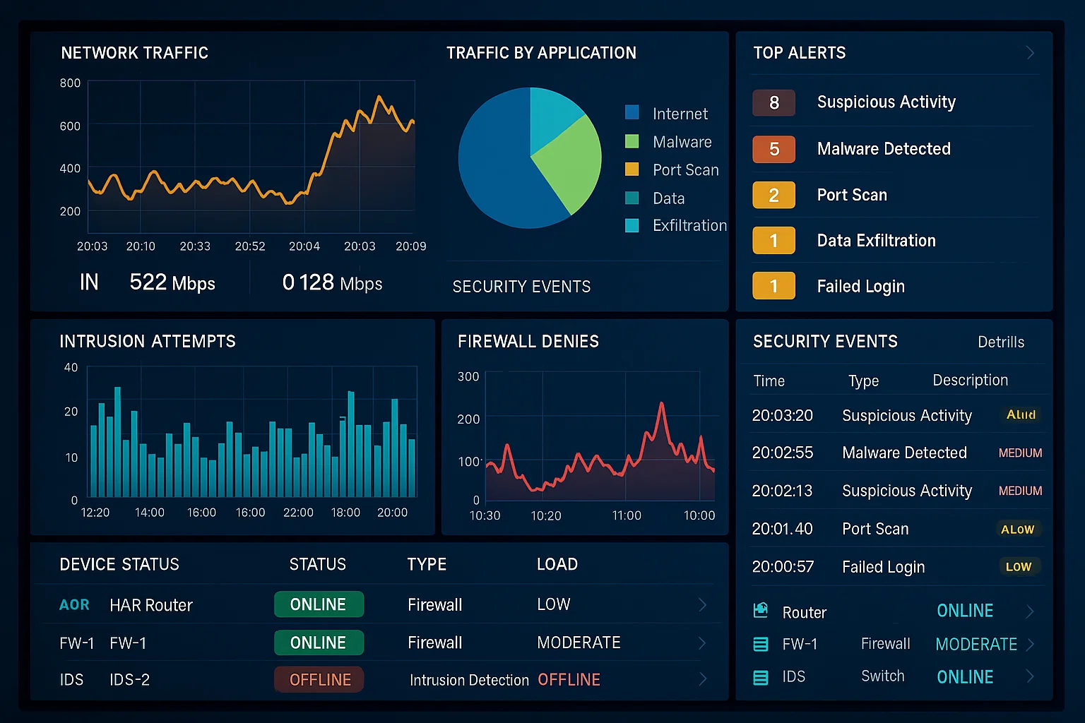 Development of a Real-Time Network Security Monitoring Dashboard