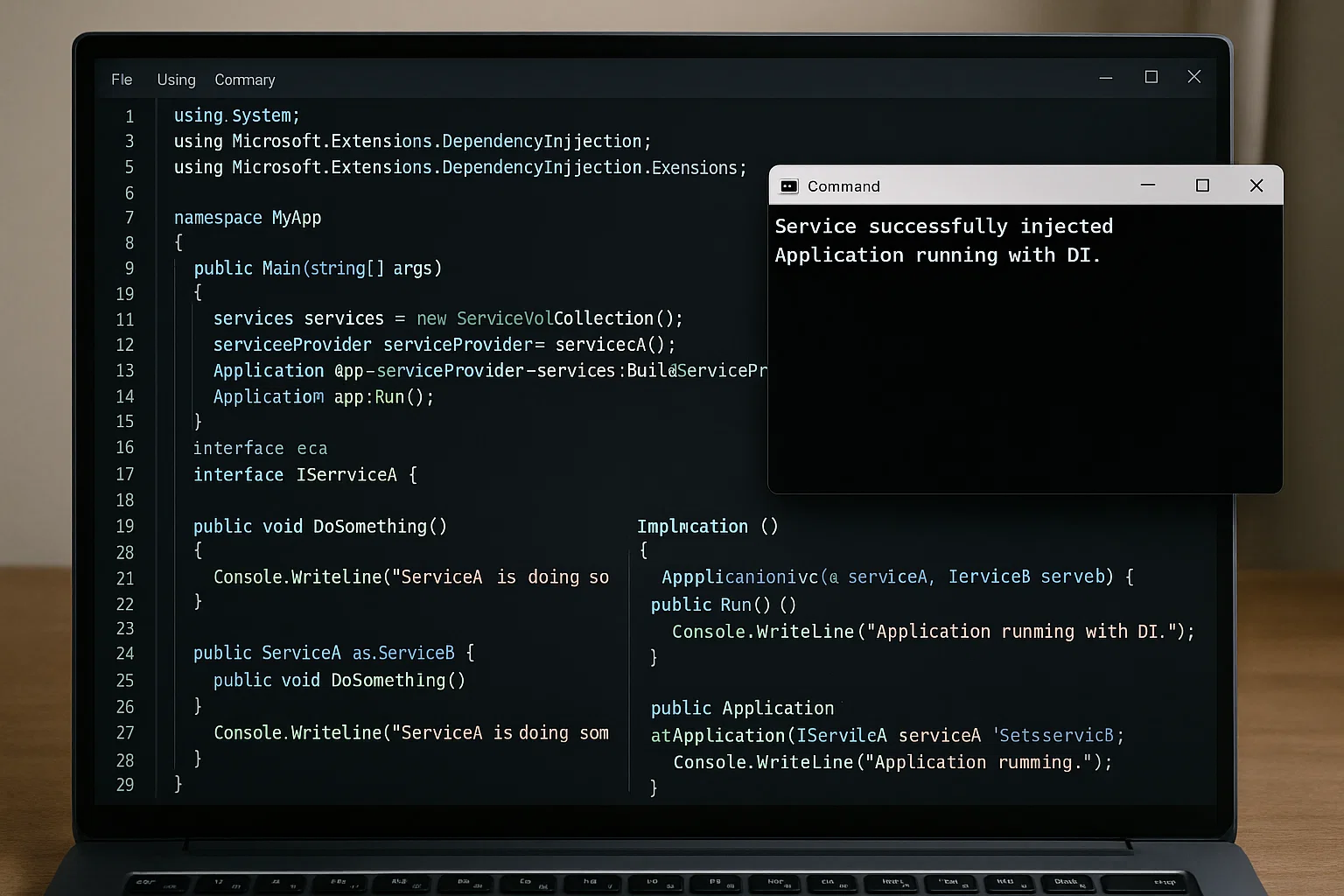 Implementing Dependency Injection in a Console Application