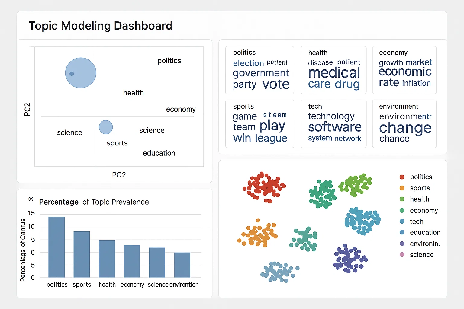 Topic Modeling & Document Clustering of News Articles