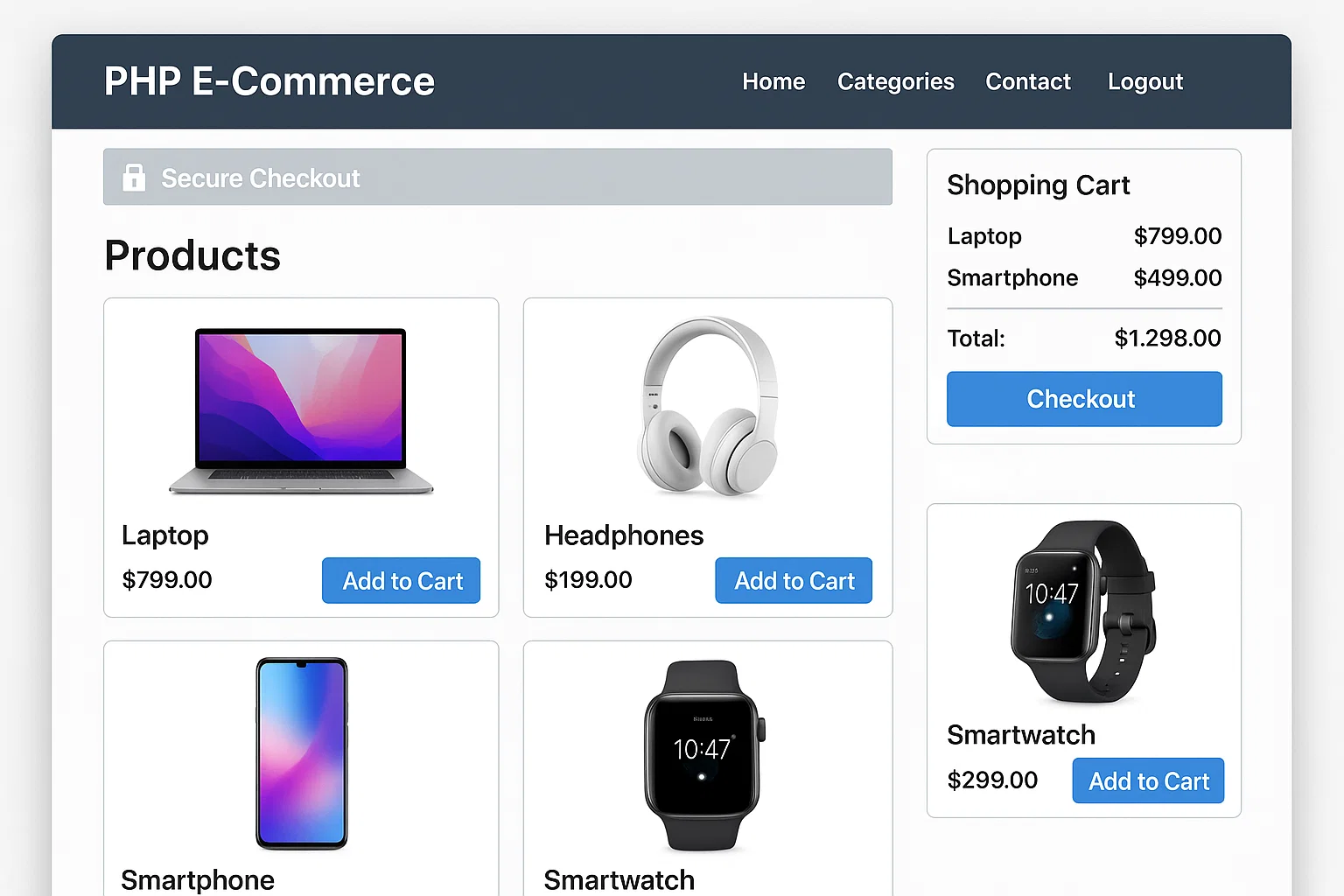 PHP-based E-commerce Website