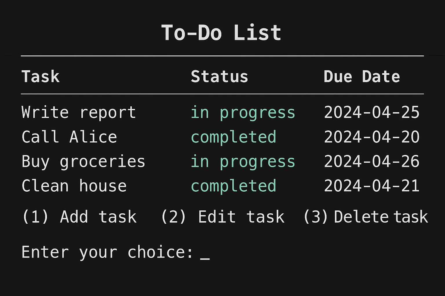 Build a Command-Line To-Do List Application