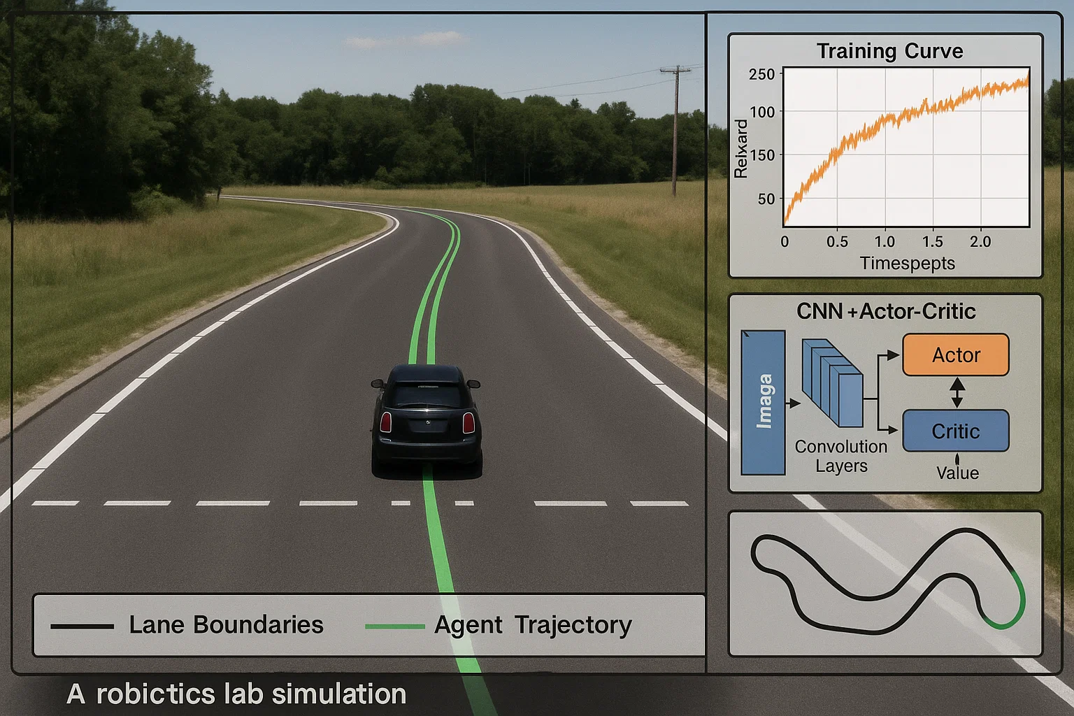 Self-Driving Mini-Car in Simulator