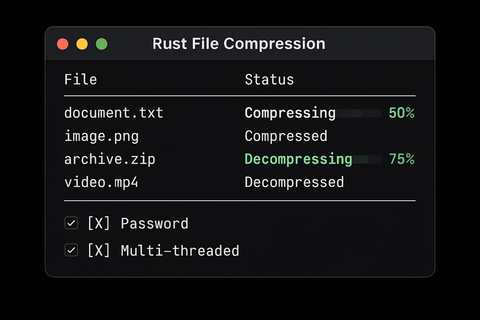 Rust-based File Compression Tool