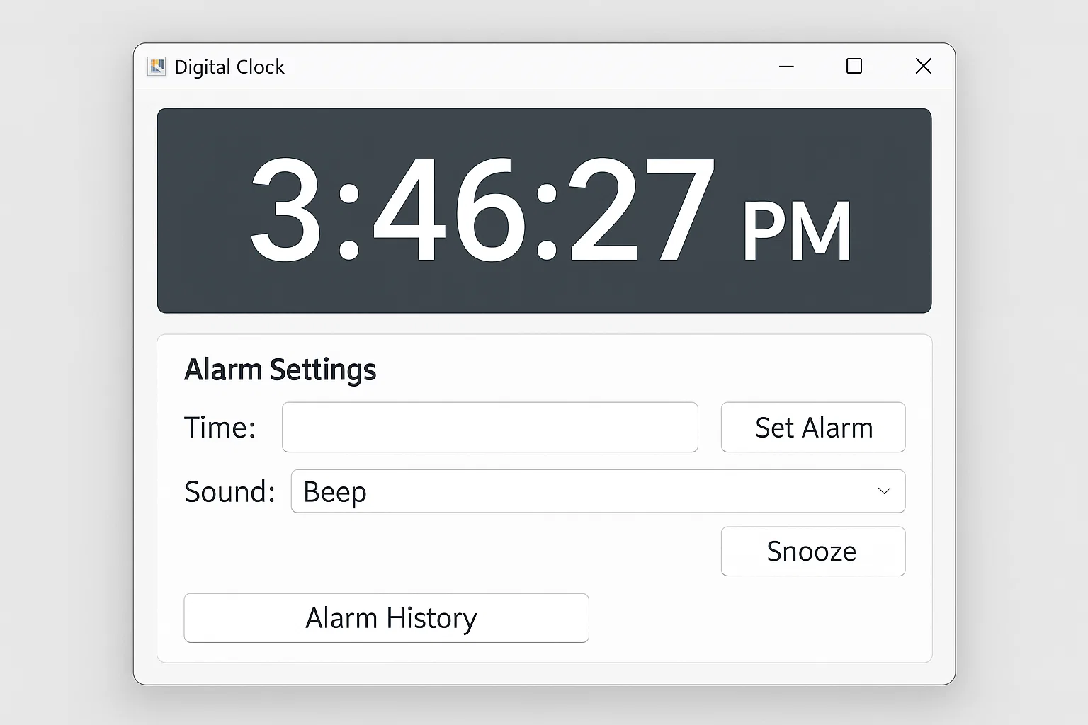 Digital Clock with Alarms